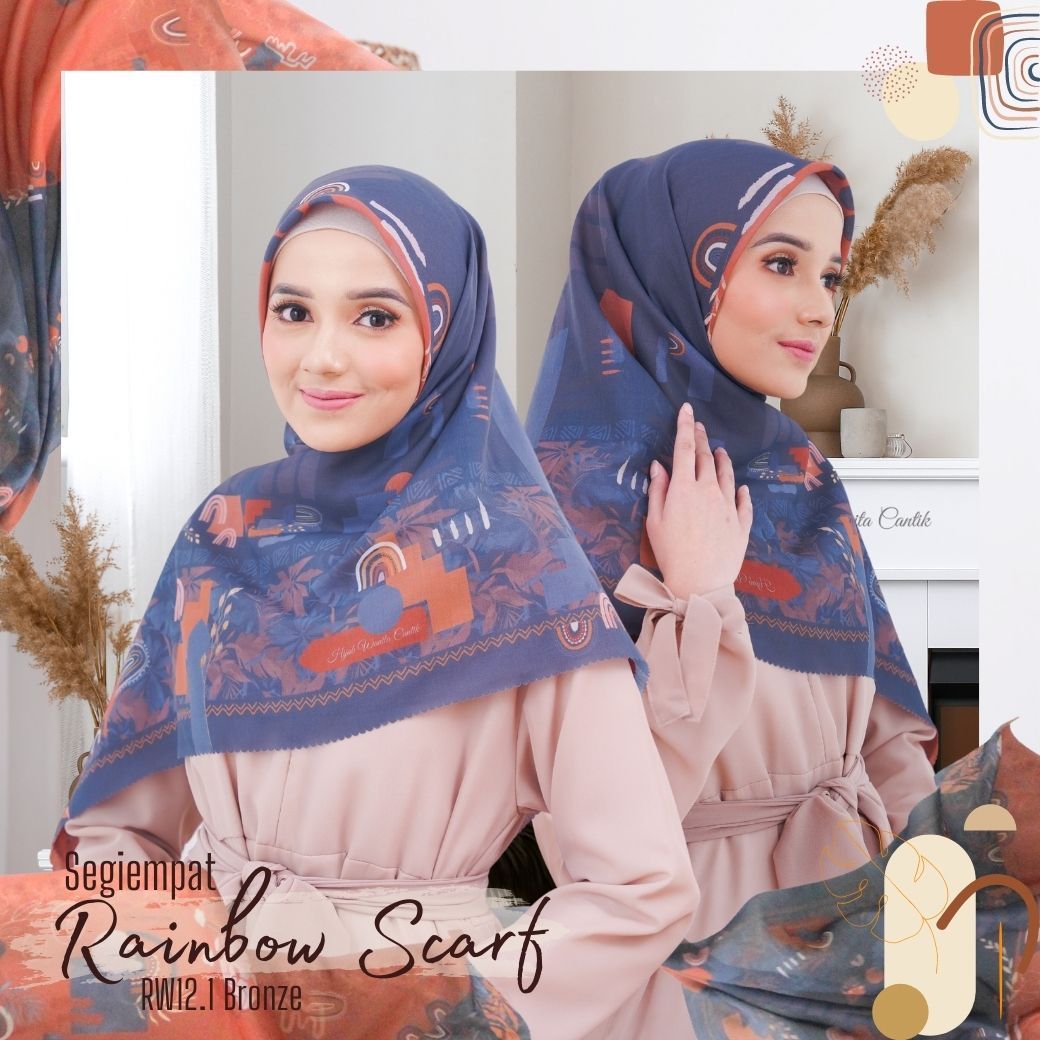 Segiempat Rainbow Scarf - RW12.1 Bronze