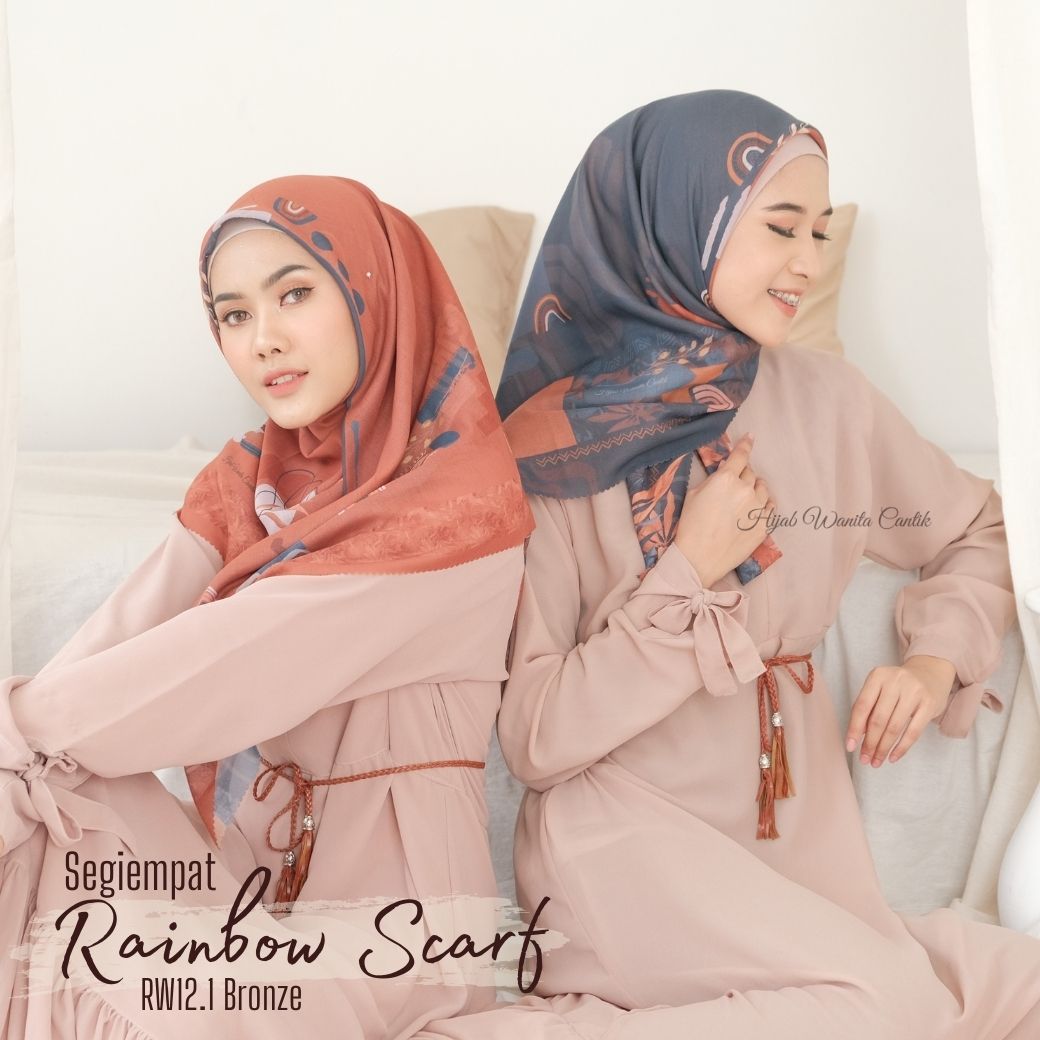 Segiempat Rainbow Scarf - RW12.1 Bronze