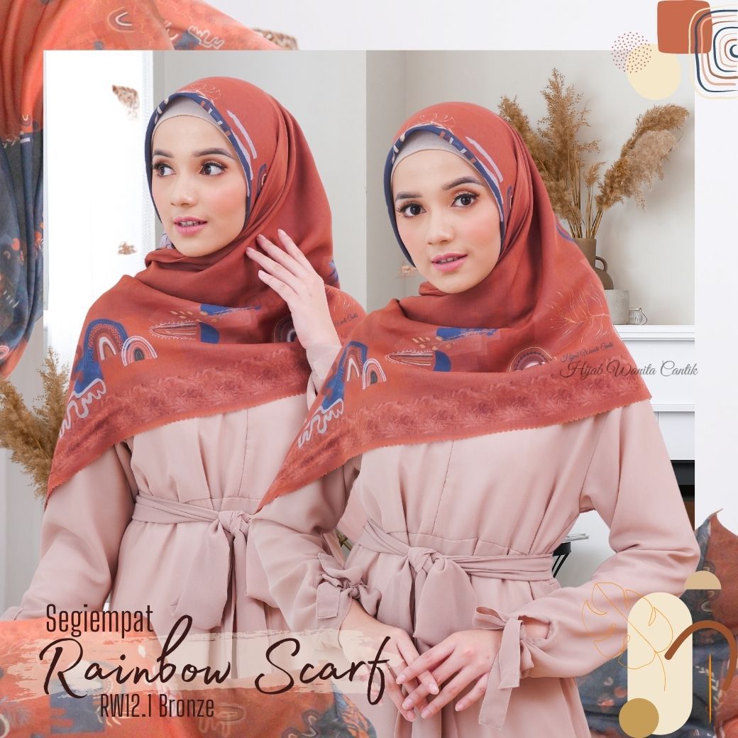 Segiempat Rainbow Scarf - RW12.1 Bronze