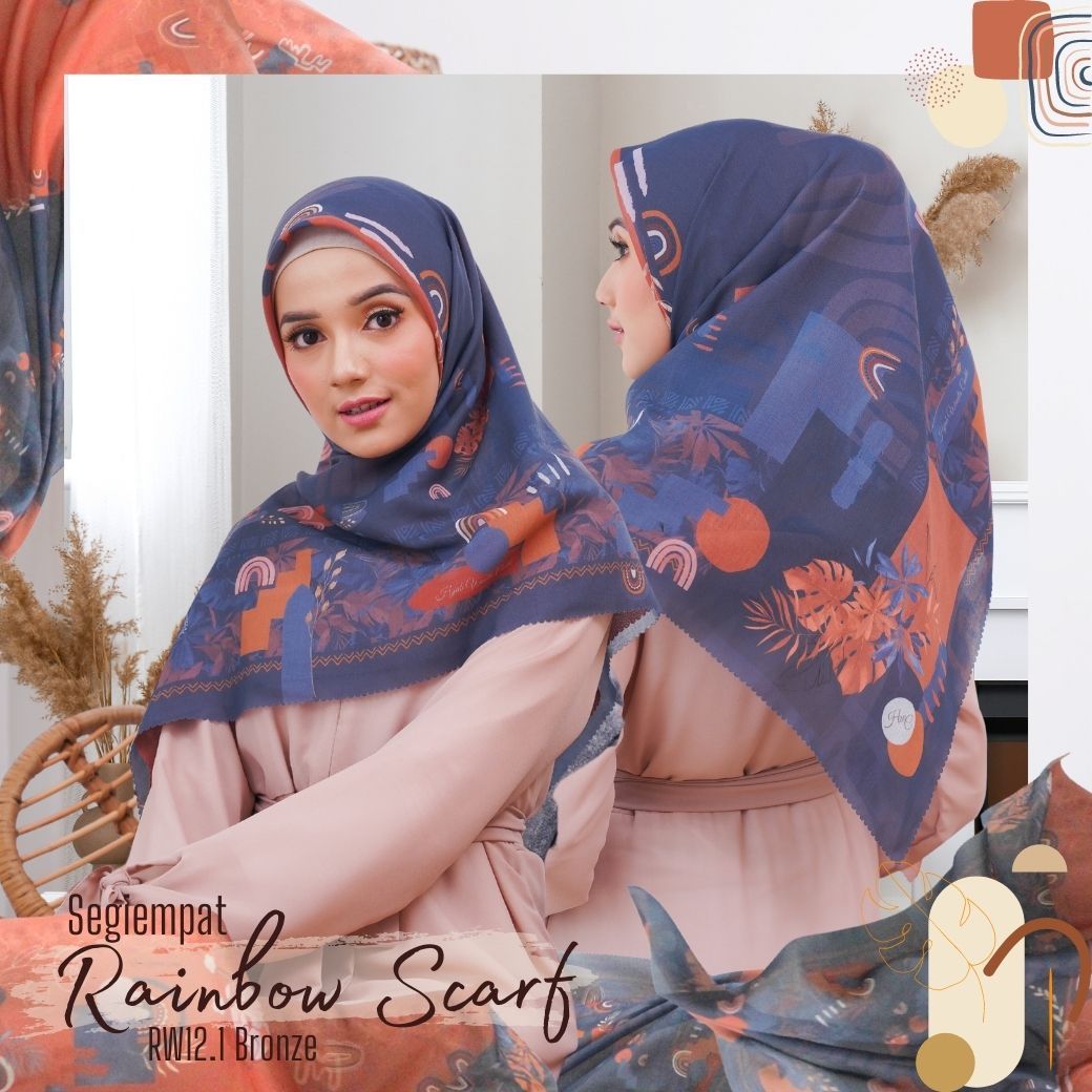 Segiempat Rainbow Scarf - RW12.1 Bronze