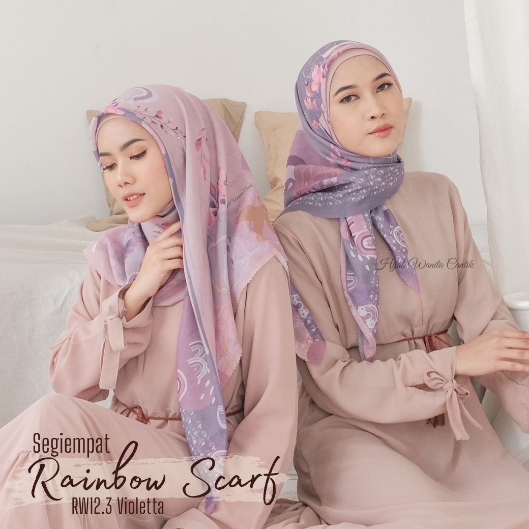 Segiempat Rainbow Scarf - RW12.3 Violetta