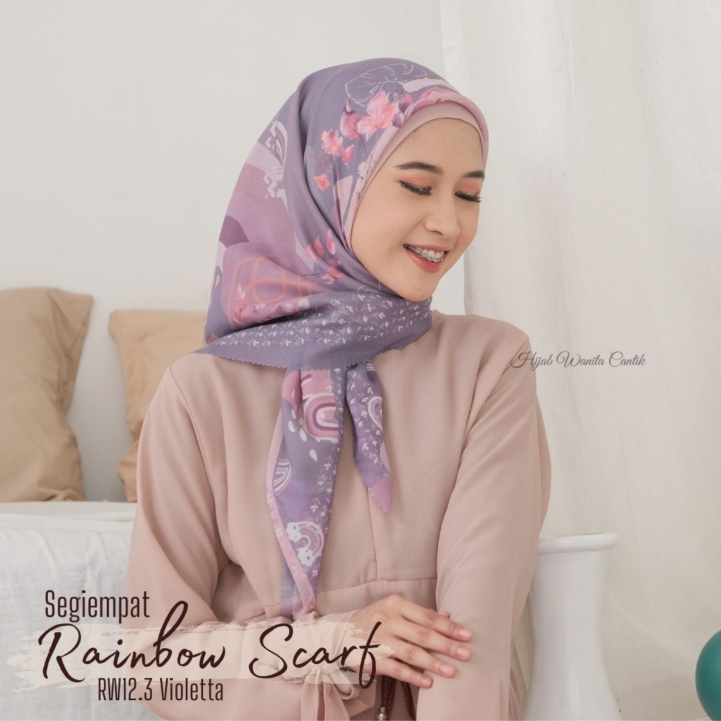 Segiempat Rainbow Scarf - RW12.3 Violetta