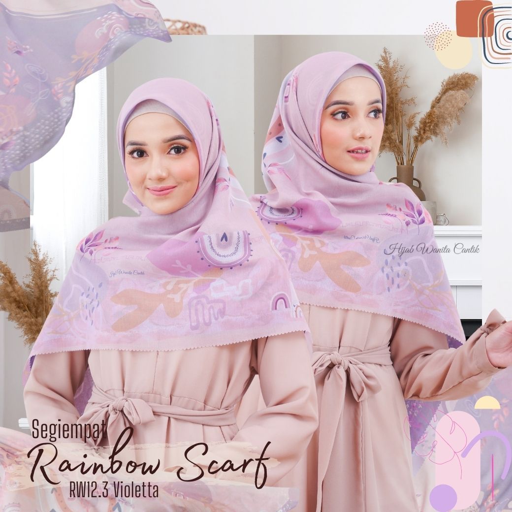 Segiempat Rainbow Scarf - RW12.3 Violetta