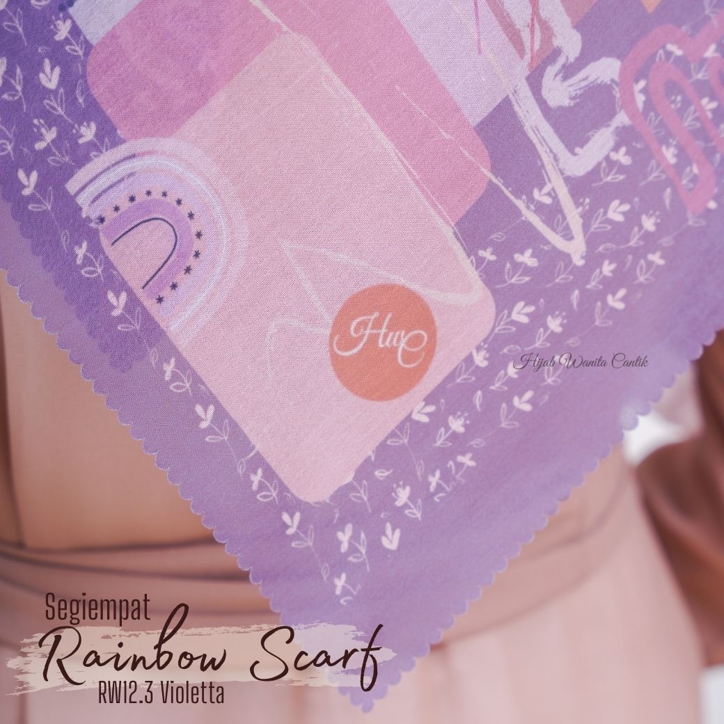 Segiempat Rainbow Scarf - RW12.3 Violetta