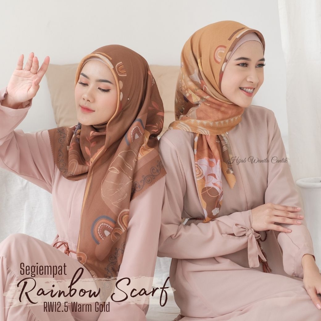 Segiempat Rainbow Scarf - RW12.5 Warm Gold