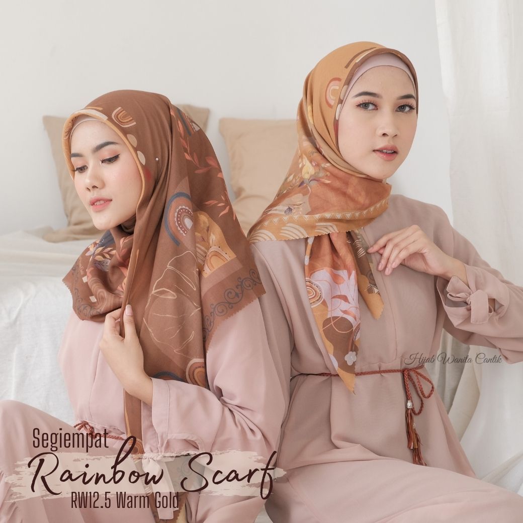 Segiempat Rainbow Scarf - RW12.5 Warm Gold