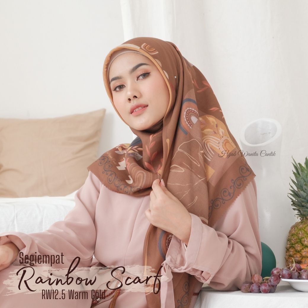 Segiempat Rainbow Scarf - RW12.5 Warm Gold