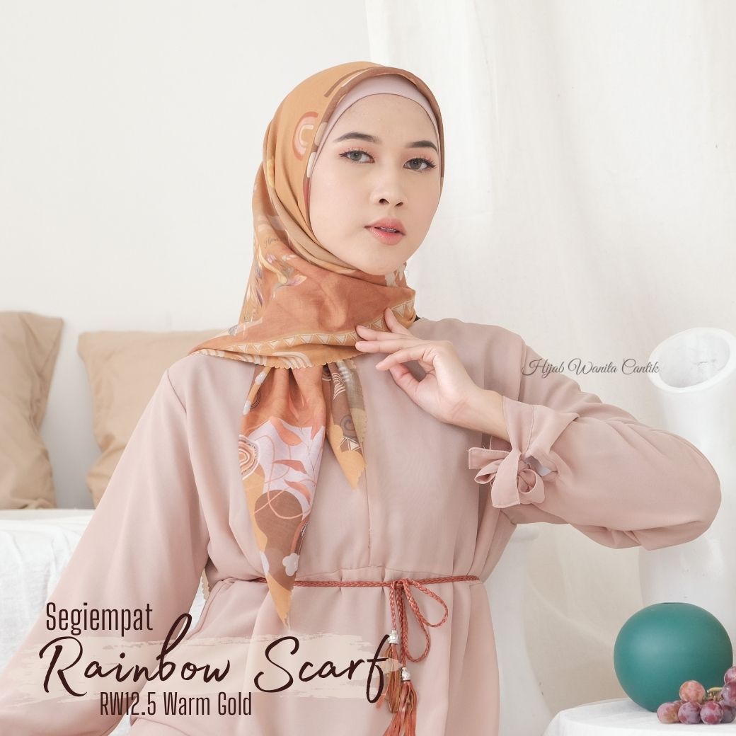 Segiempat Rainbow Scarf - RW12.5 Warm Gold