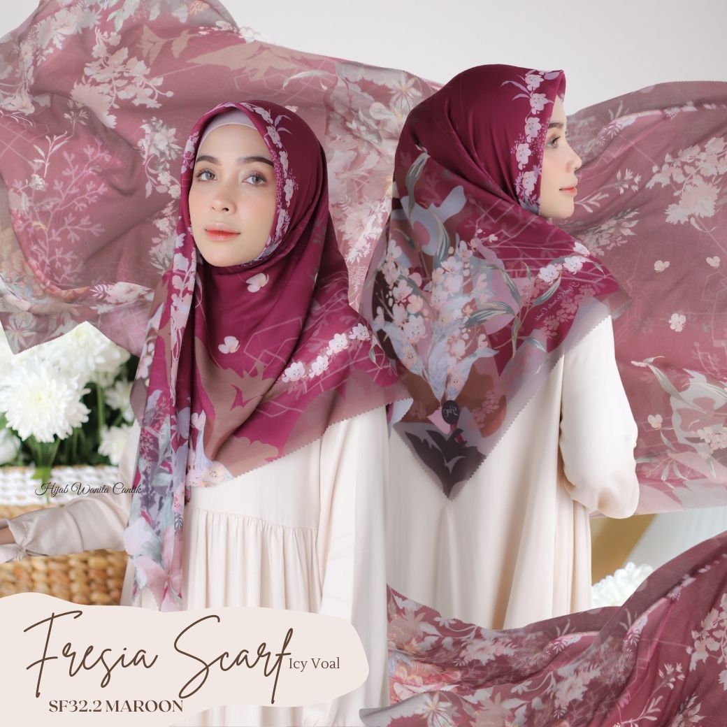 Fresia Scarf ICY Voal - SF32.2 Maroon