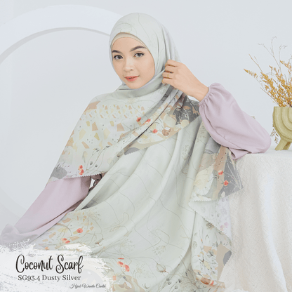 [ BUY 3 GET 1 FREE HIJAB ] Coconut Scarf - SG93.4 Dusty Silver