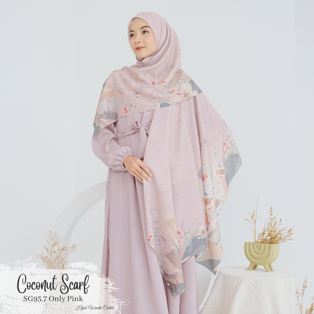 [ BUY 3 GET 1 FREE HIJAB ] Coconut Scarf - SG93.7 Only pink