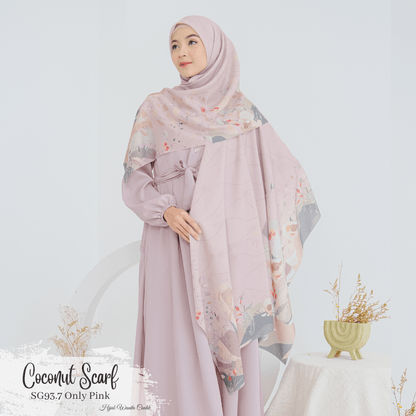 [ BUY 3 GET 1 FREE HIJAB ] Coconut Scarf - SG93.7 Only pink