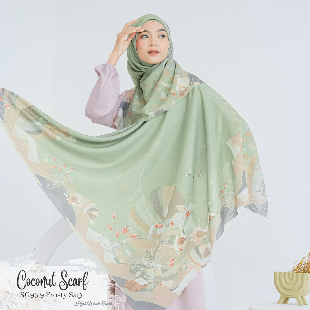 Coconut Scarf - SG93.9 Frosty Sage