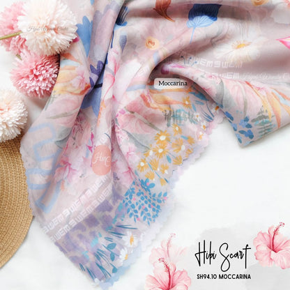 Hibi - Scarf Square Premium Polycotton - Moccarina - SH94.10