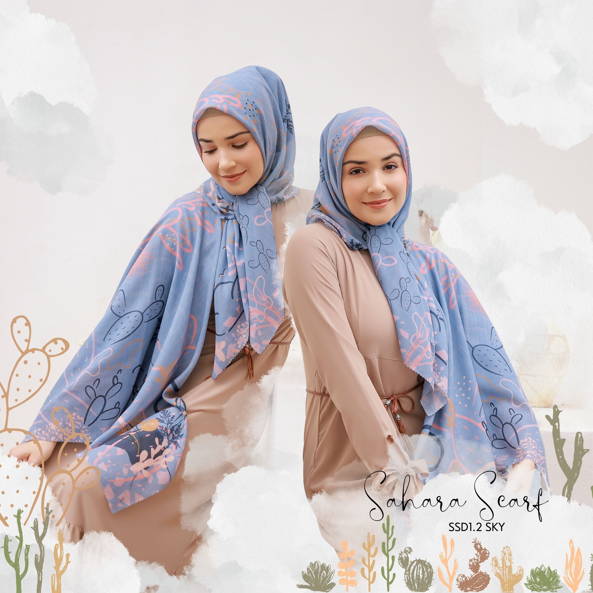 Sahara Scarf - SSD1.2 Sky