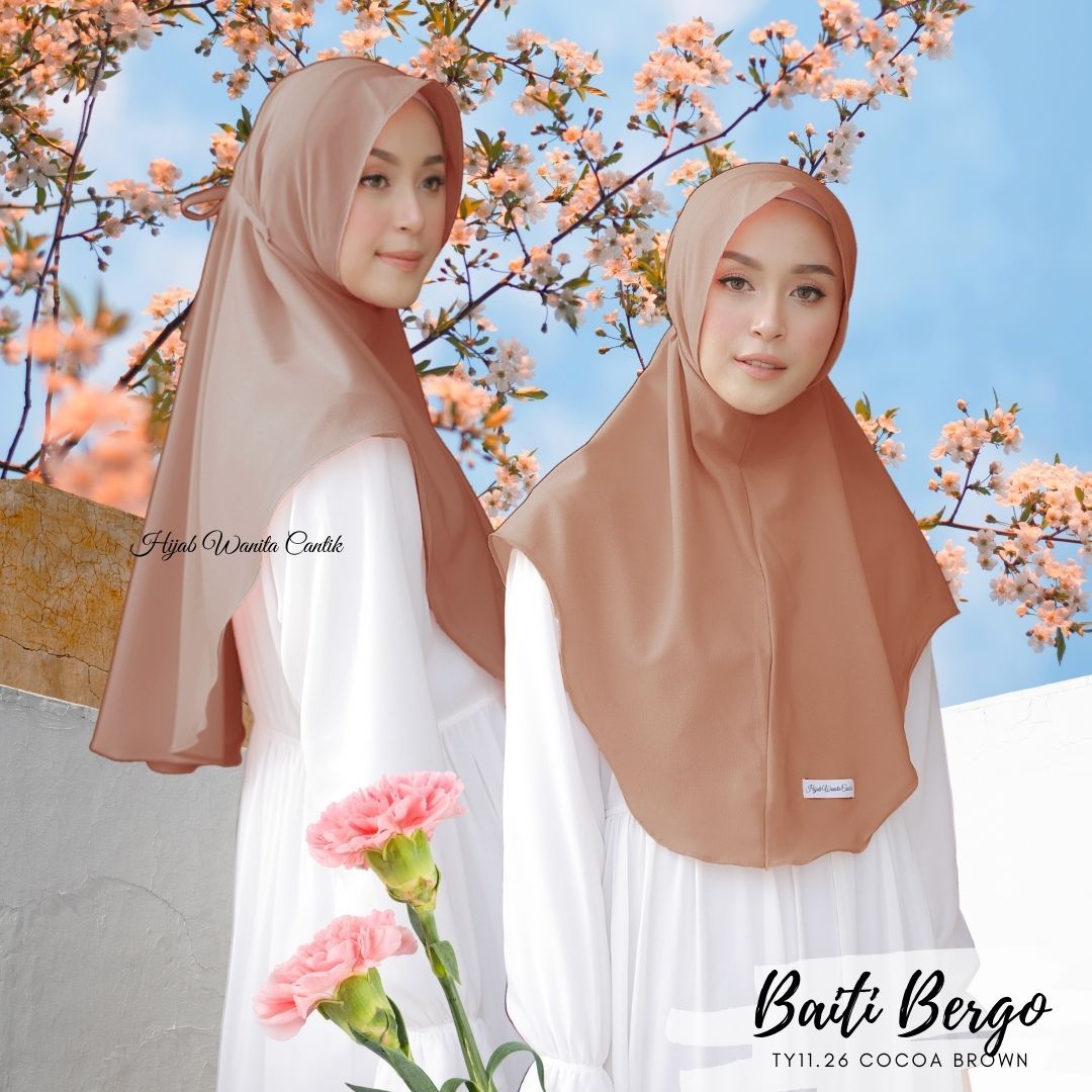 Hijab Instan Baiti Bergo - TY11.26 Cocoa Brown