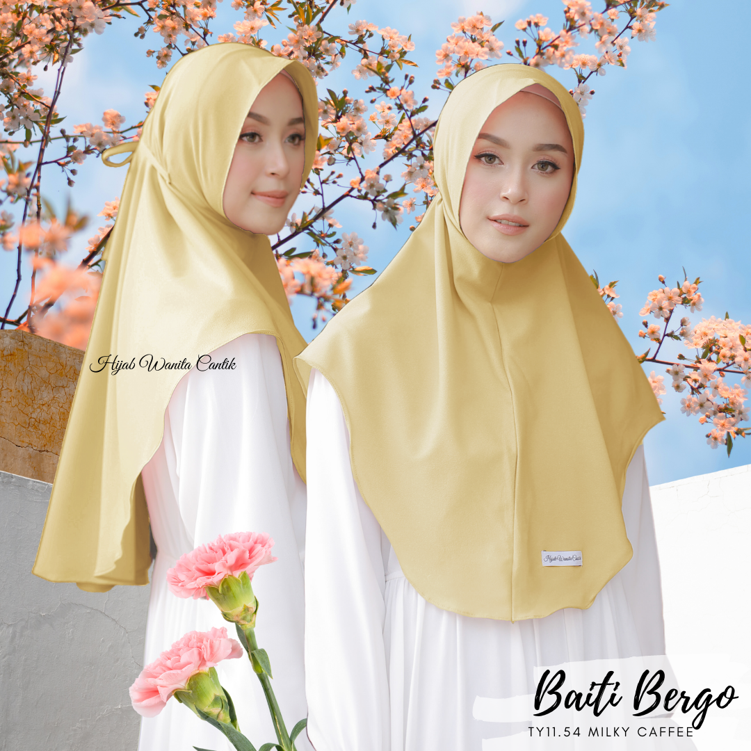 Hijab Instan Baiti Bergo - TY11.54 Milky Caffee