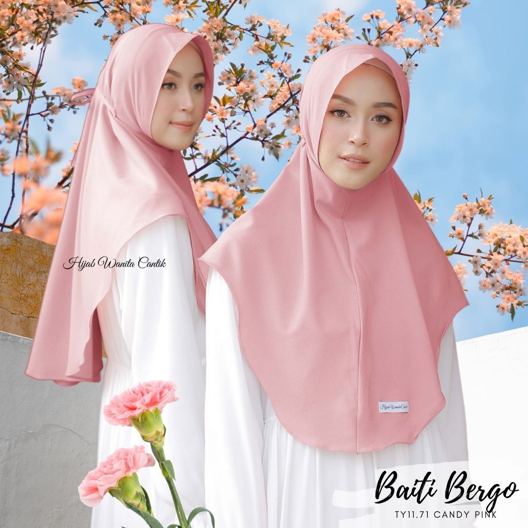 Hijab Instan Baiti Bergo - TY11.71 Candy Pink