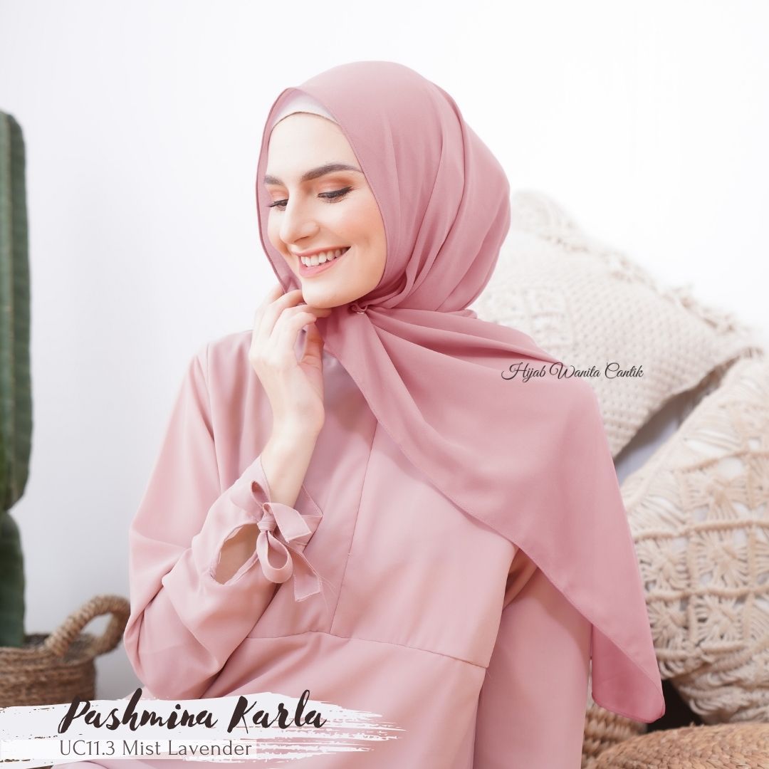 Pashmina Karla (dengan kancing) - UC11.3 Mist Lavender