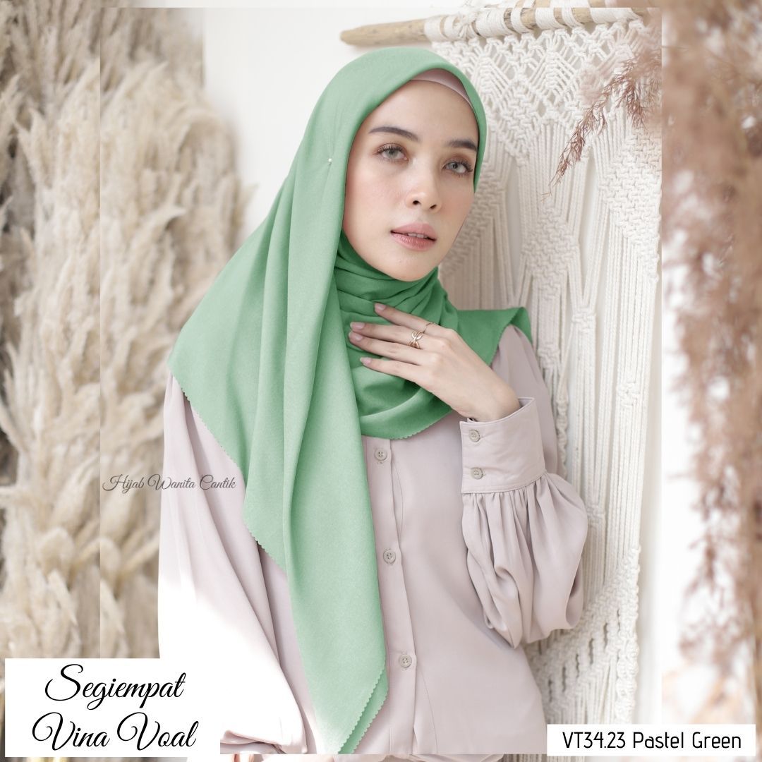 Segiempat Vina Voal - VT34.23 Pastel Green