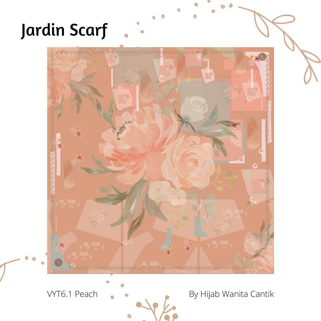 Jardin Scarf  - VYT6.1 Peach