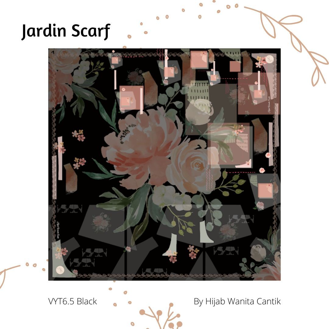 Jardin Scarf  - VYT6.5 Black