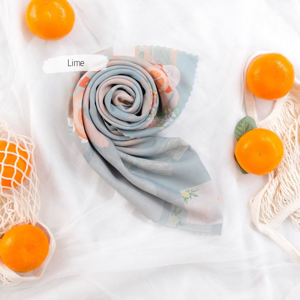 Segiempat Citrus Scarf - CR72.4 Lime