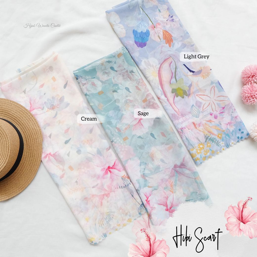 Hibi - Scarf Square Premium Polycotton - Sage - SH94.8