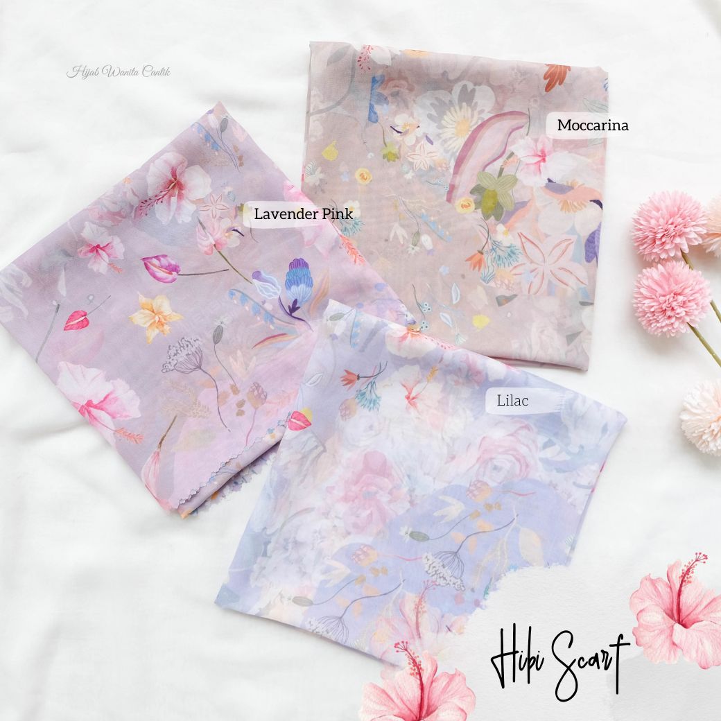Hibi - Scarf Square Premium Polycotton - Lavender Pink - SH94.7