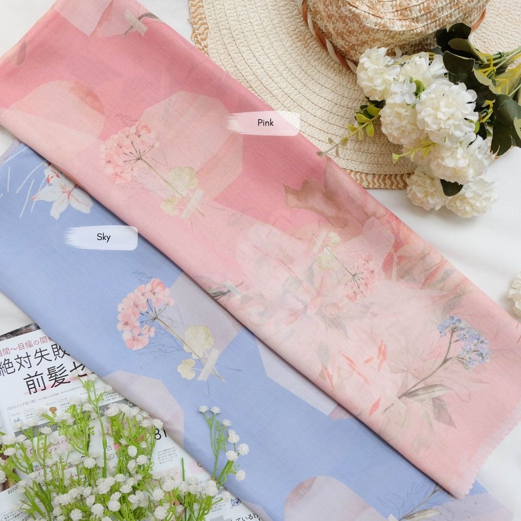 Segiempat Lily Scarf - LS71.3 Sky