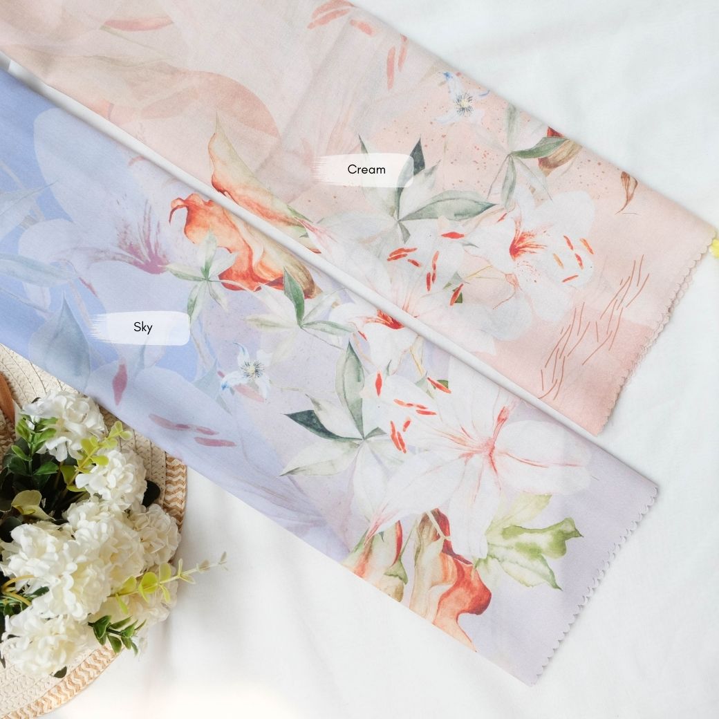 Segiempat Lily Scarf - LS71.3 Sky